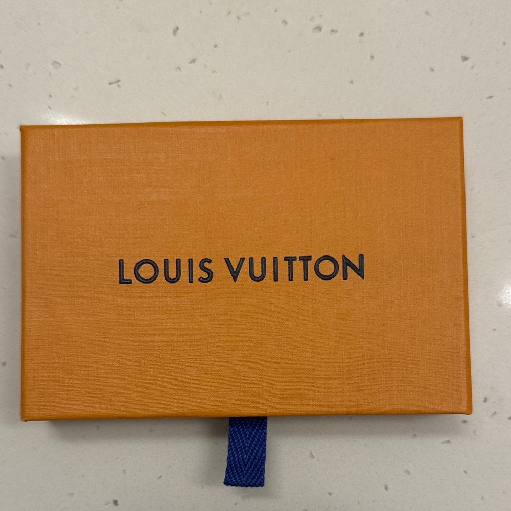 Louis Vuitton Tangerine Box with Blue Pull